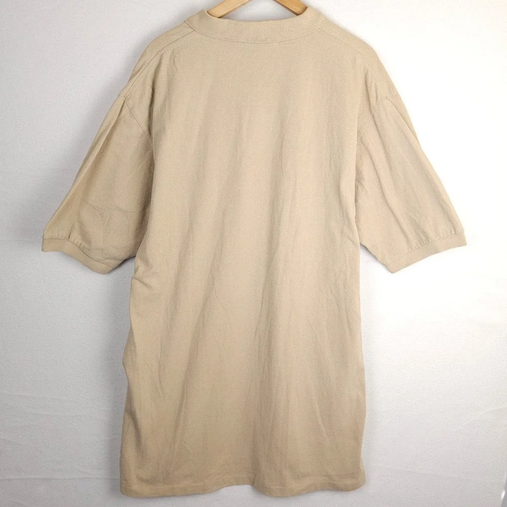Vintage Polo Ralph Lauren XXL Tan Pique‎ Cotton Polo Shirt Big & Tall